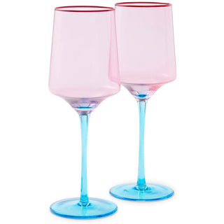 Rose Twist Wine Glass Set of 2