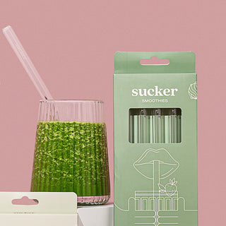 Reusable Glass Smoothie Drinking Straws