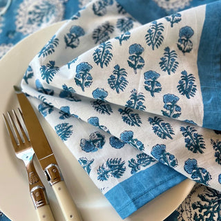 Her Indigo Napkins Set of 4 - Blue/Teal