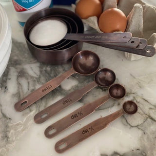 Antique Copper Finish Measuring Spoons