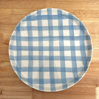 Noss & Co Gingham Platter - Cornflower Blue