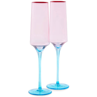 Rose Twist Champagne Glass Set of 2