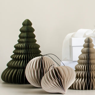 Tree Standing Ornament 15cm - Olive Green